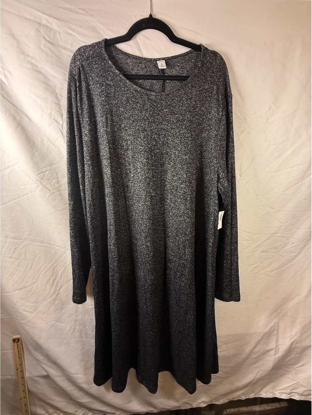 Old Navy Women's Plus Size 3X Gray Long Sleeve Knit Dress